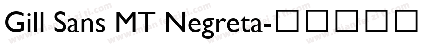 Gill Sans MT Negreta字体转换